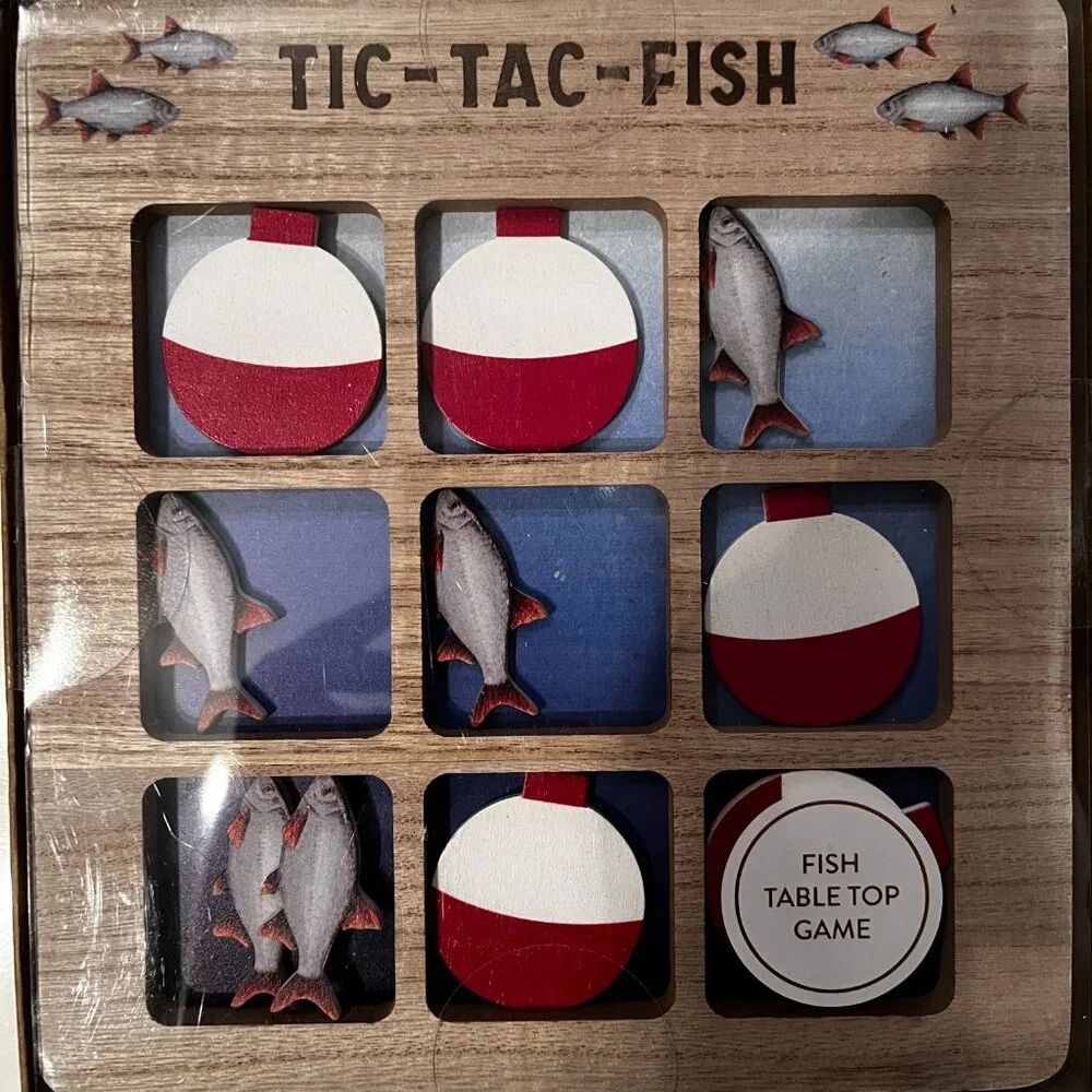 Tic Tac Toe (Fish - Fishing  Themed Tee Tac Toe) ‎ Table Game (kids/game/x)
